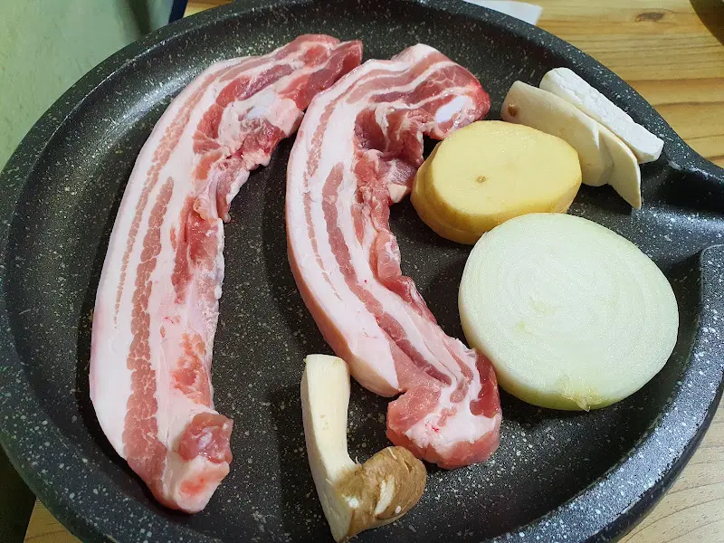 삼겹살 구이 준비