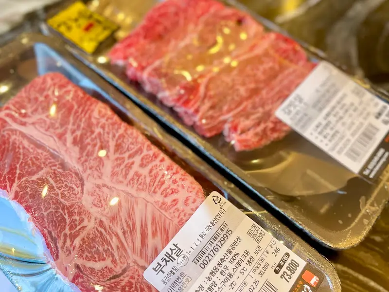 마블링이 환상적인 한우