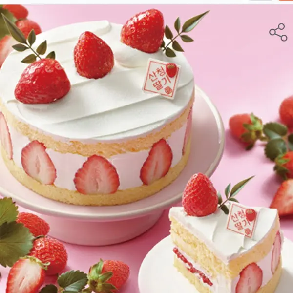 딸기 케이크 단면