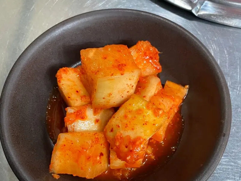 깍두기 클로즈업 사진