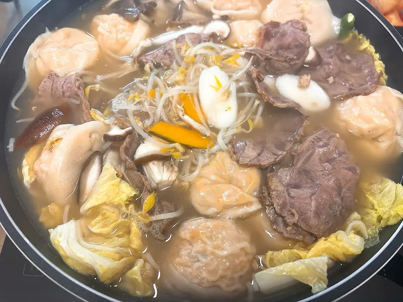 만두전골 근접샷
