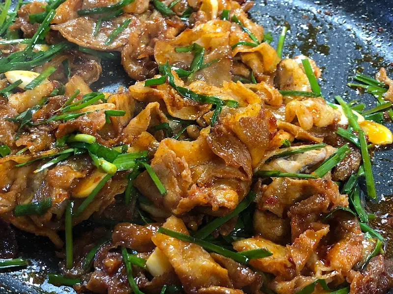 대패삼겹살 볶음 클로즈업