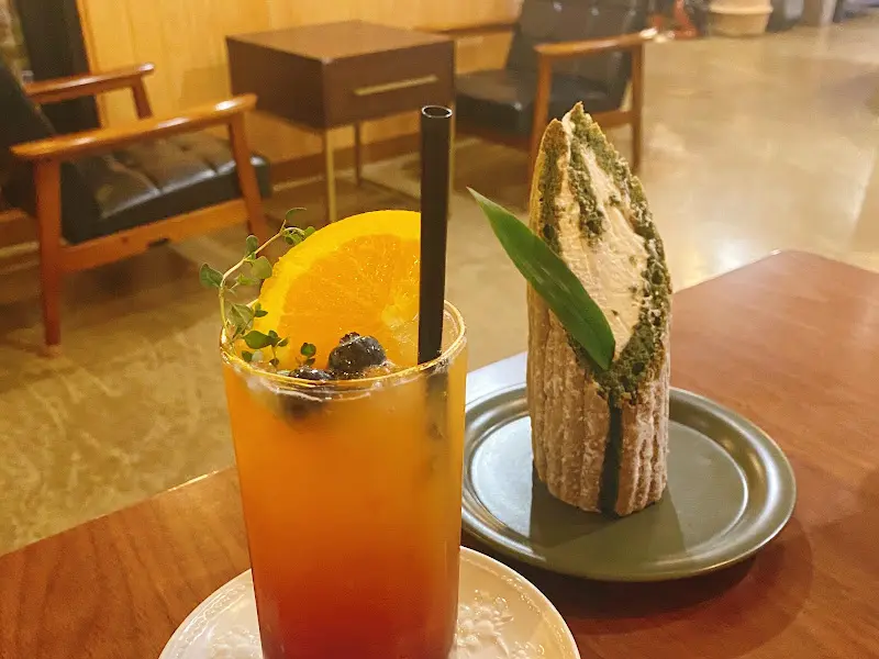 대숲빵과 과일티