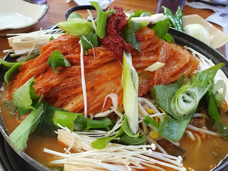 묵은지 감자탕 클로즈업