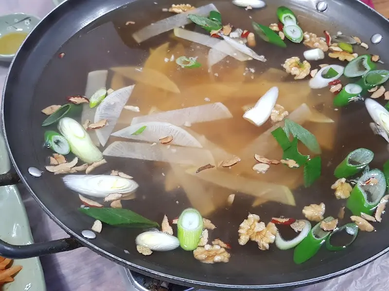 연포탕 육수의 모습