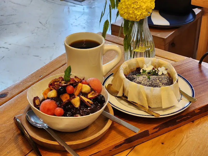 팥빙수와 단호박 바스크 치즈 케이크