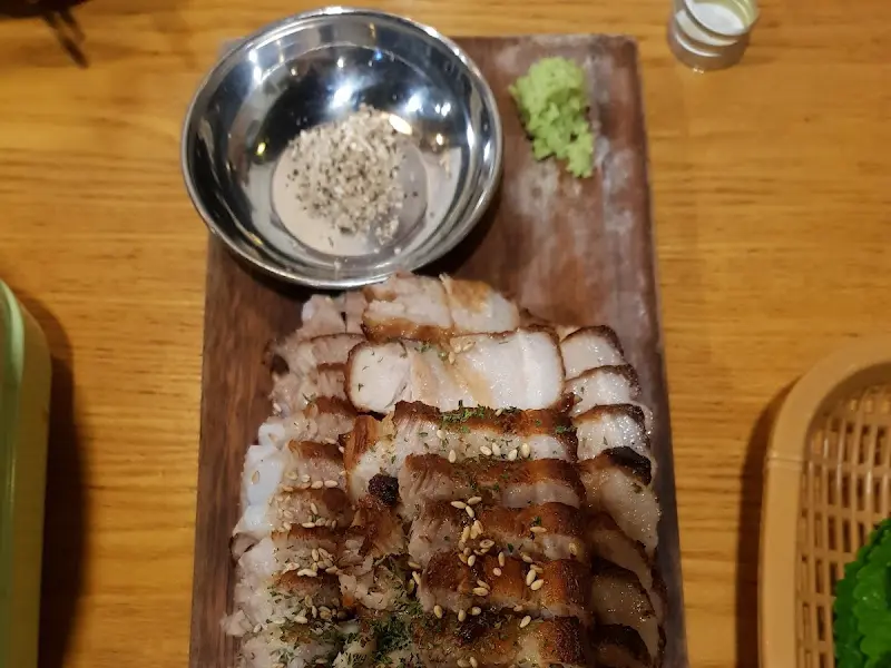 바베큐 수육 근접샷