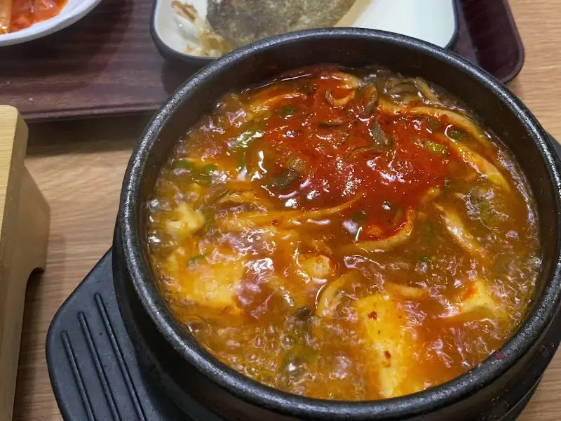 순두부찌개 클로즈업