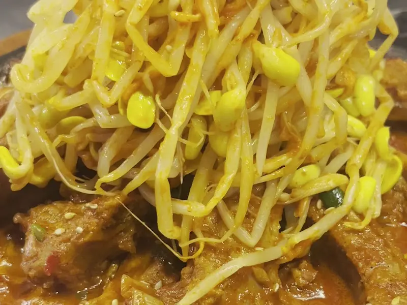 등갈비찜과 콩나물