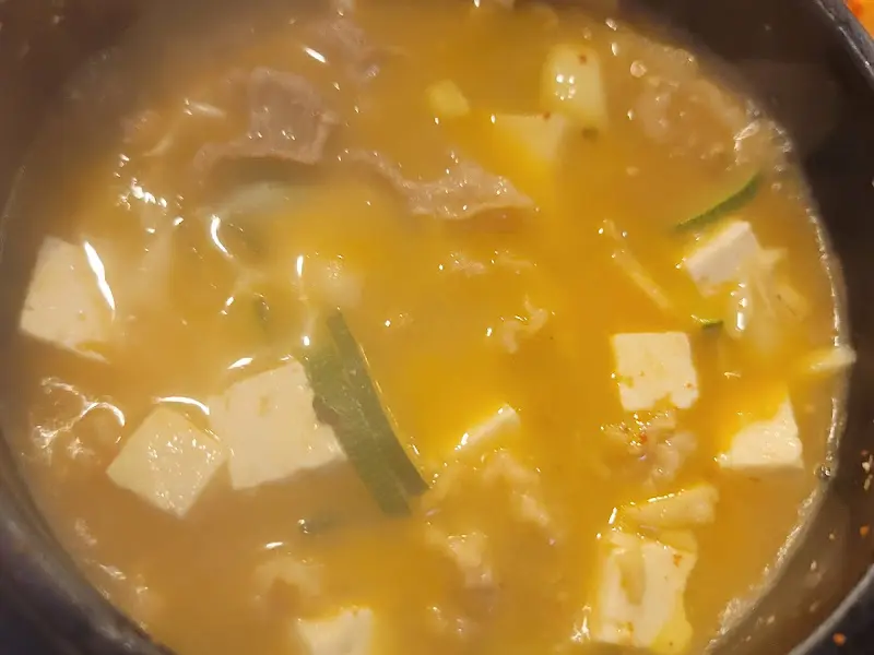 차돌 된장찌개의 모습