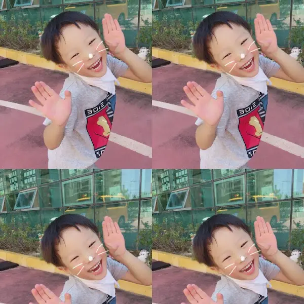 귀여운 아이의 미소