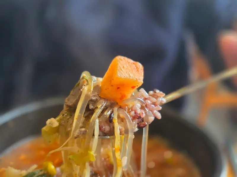 해장국 속 건더기