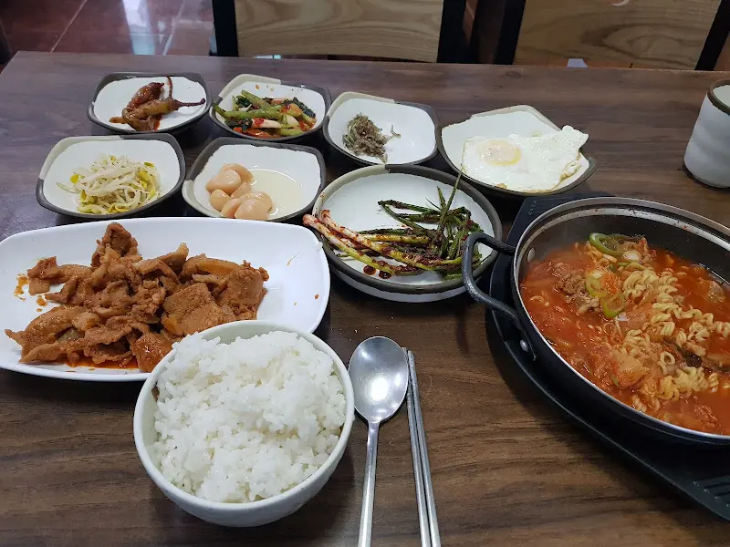 불고기 정식 클로즈업