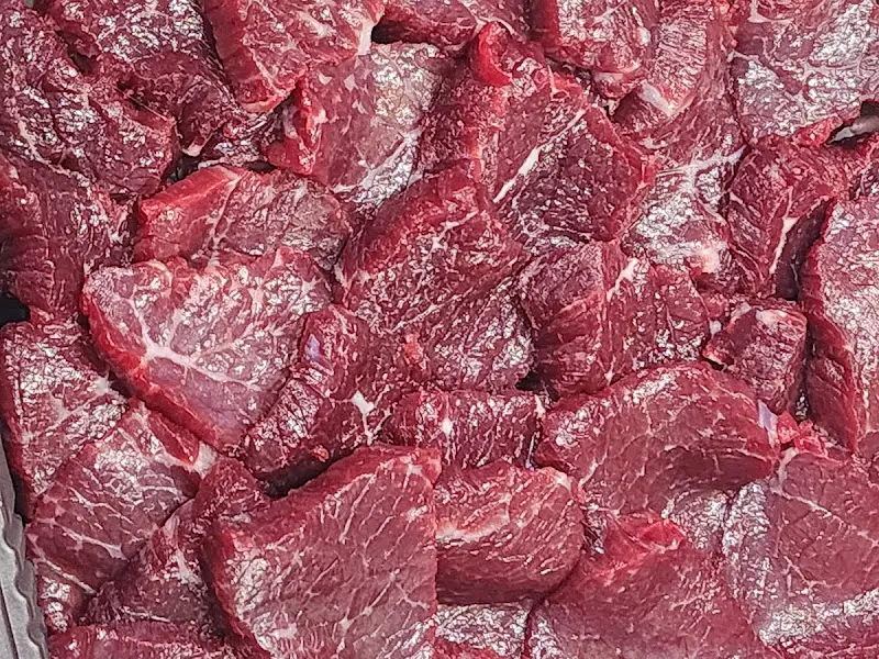 뭉티기의 신선한 단면