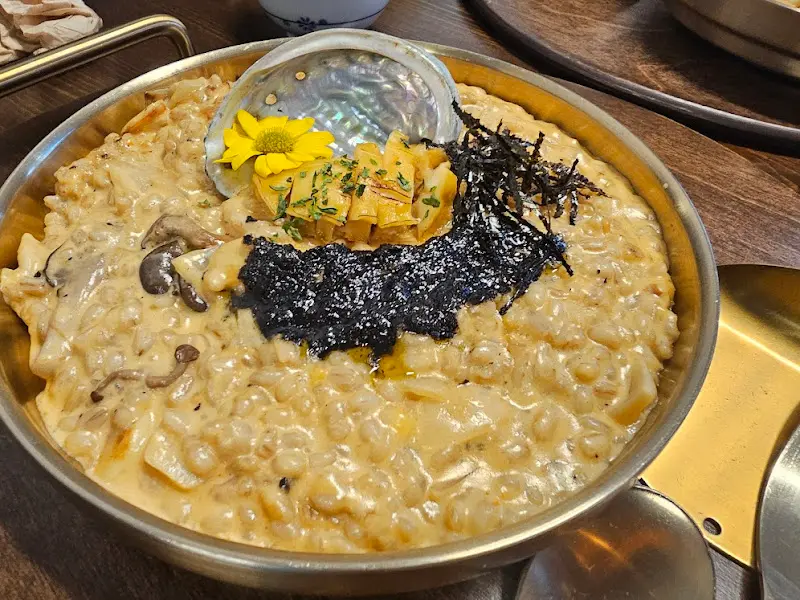 김 전복 크림 리조또의 모습