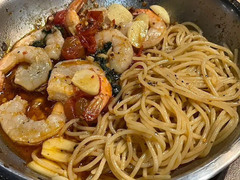 새우 오일 파스타