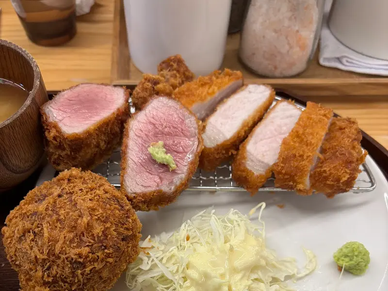 히레카츠, 멘치카츠 단면