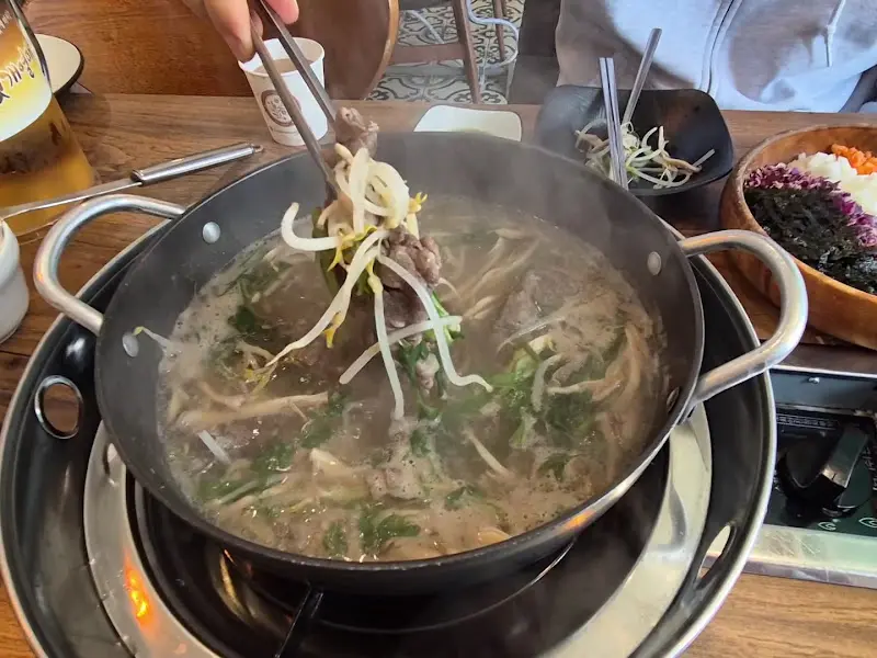 샤브샤브 고기 투하