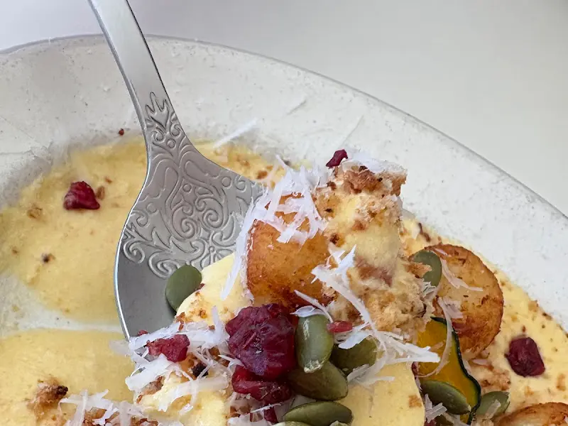 단호박 뇨끼 근접샷