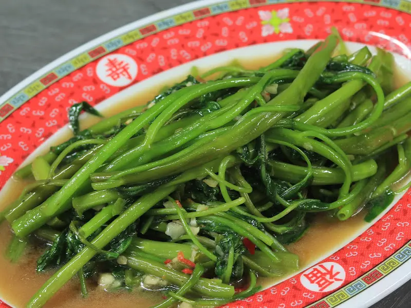 신선한 모닝글로리 볶음