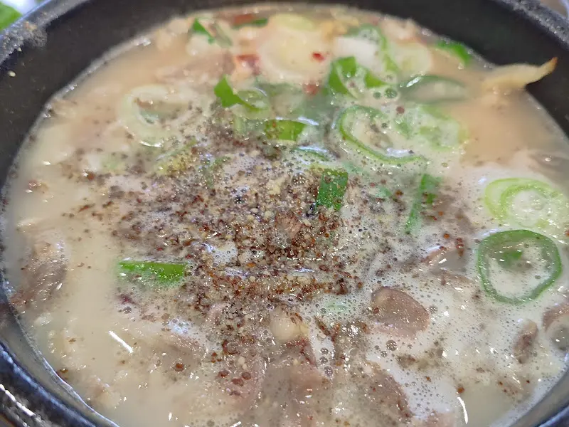 순대국 근접 사진