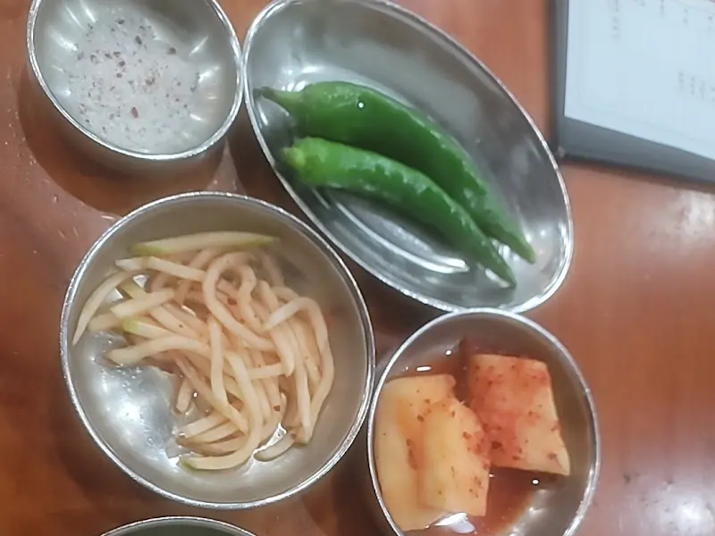 순대국 반찬 디테일