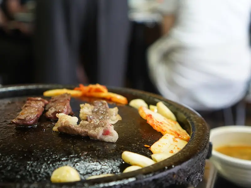 김치와 함께 구워먹는 안창살