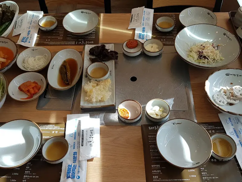 태광갈비 기본 상차림