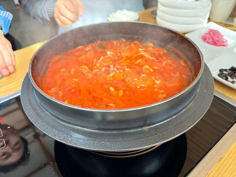 새우탕 근접샷
