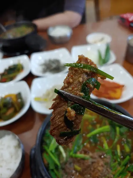 흑염소 고기 한 점