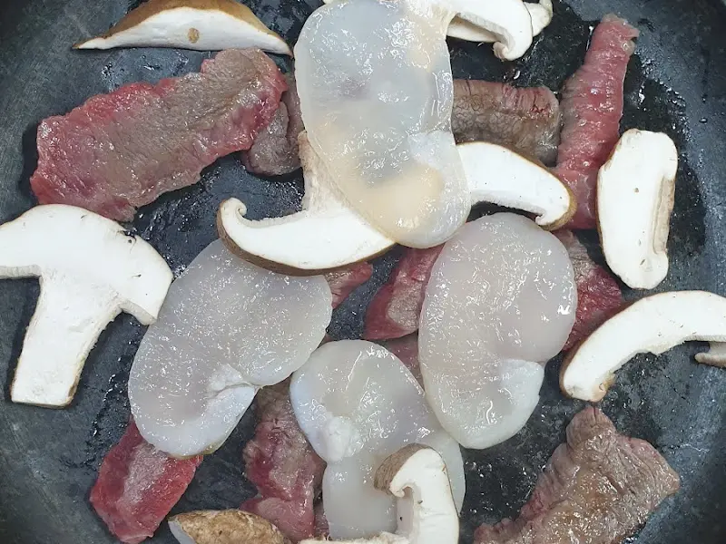 장흥 삼합 재료