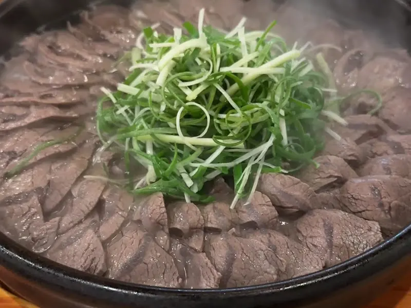 기성면옥 소고기 수육 클로즈업