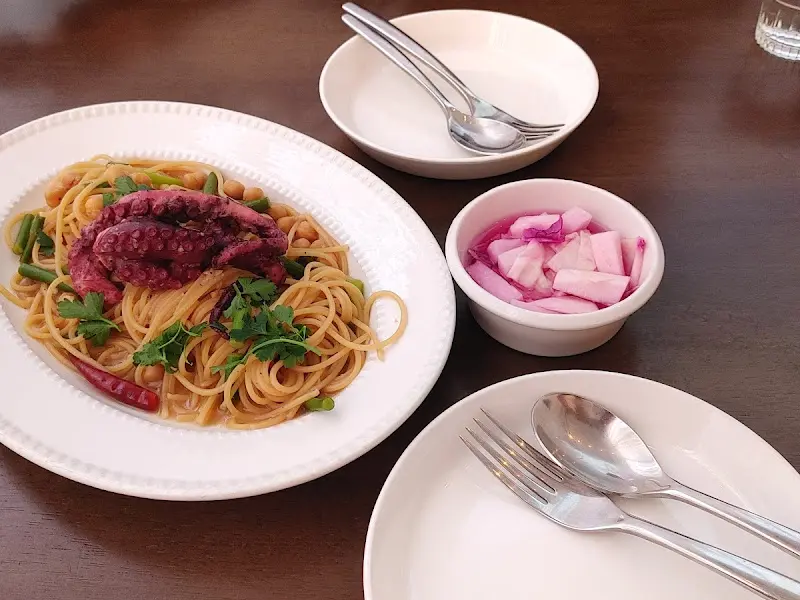 문어 파스타의 모습