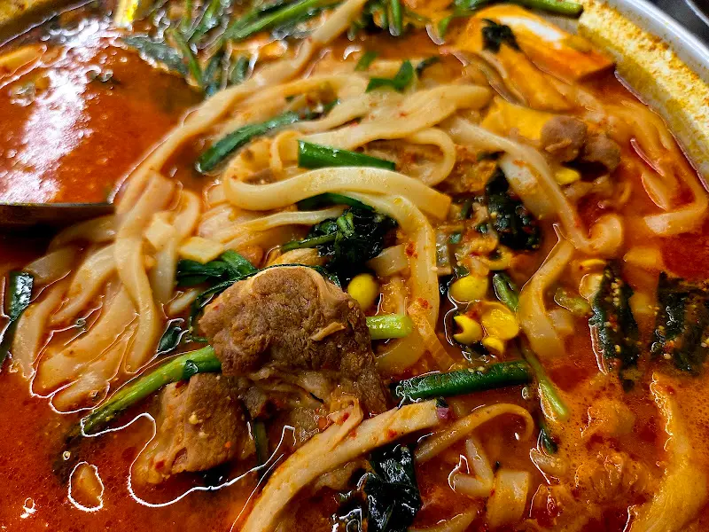 곱창 전골 속 우동 사리