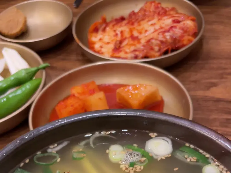 장수나주곰탕 반찬