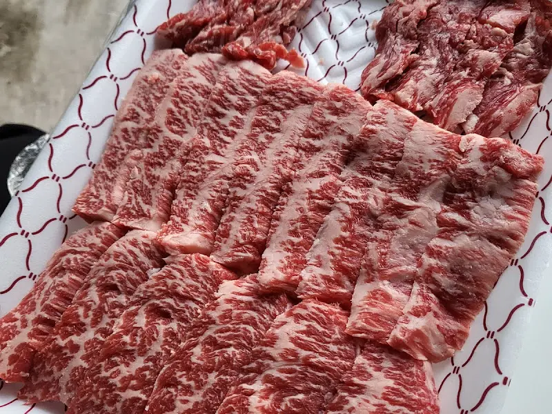 고급스러운 마블링의 한우