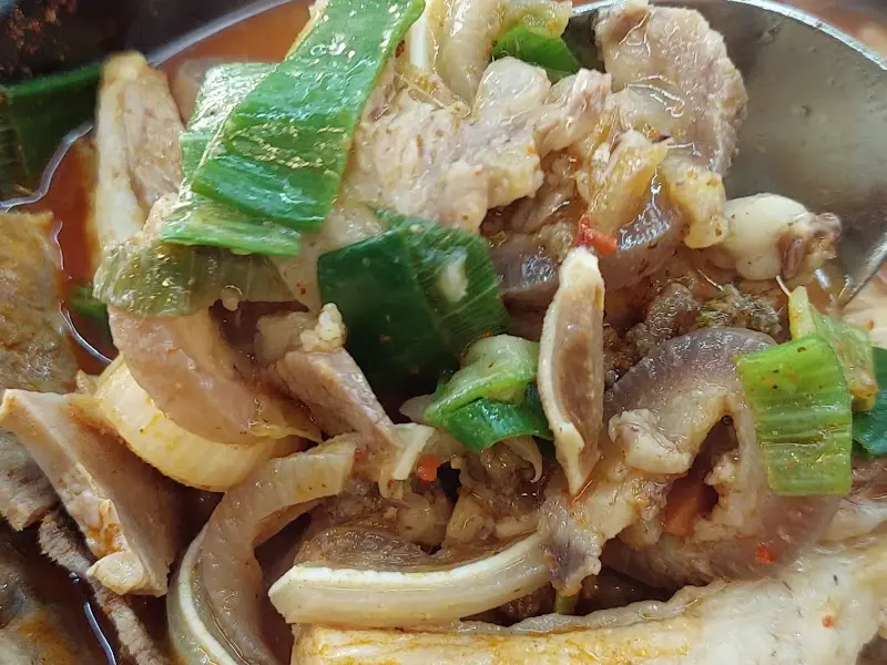 백암왕순대 얼큰순댓국 클로즈업