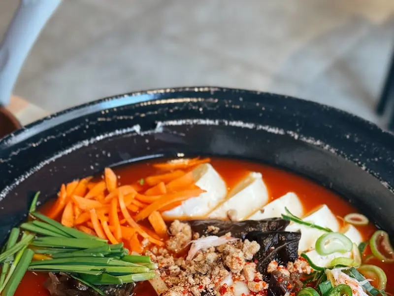 순두부 전골의 디테일 컷