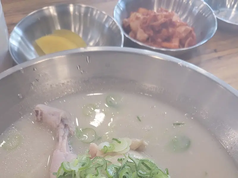 닭칼국수 근접샷