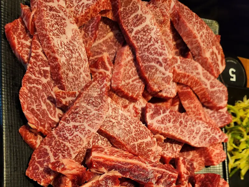 꽃갈비살의 환상적인 마블링