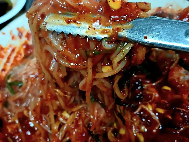 아구찜 한 점 클로즈업