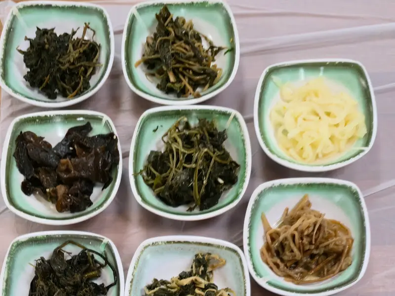 나물 반찬 클로즈업