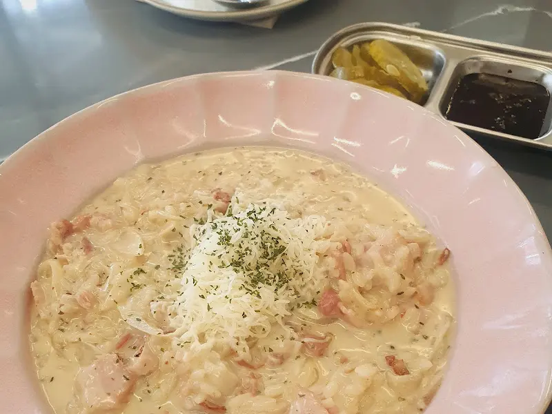 베이컨 로제 리조또