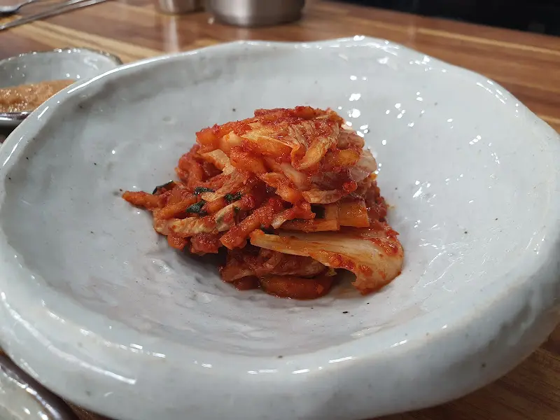 잘 익은 김치의 모습