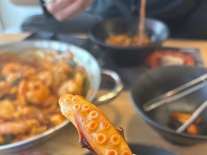 맛있게 익은 낙지