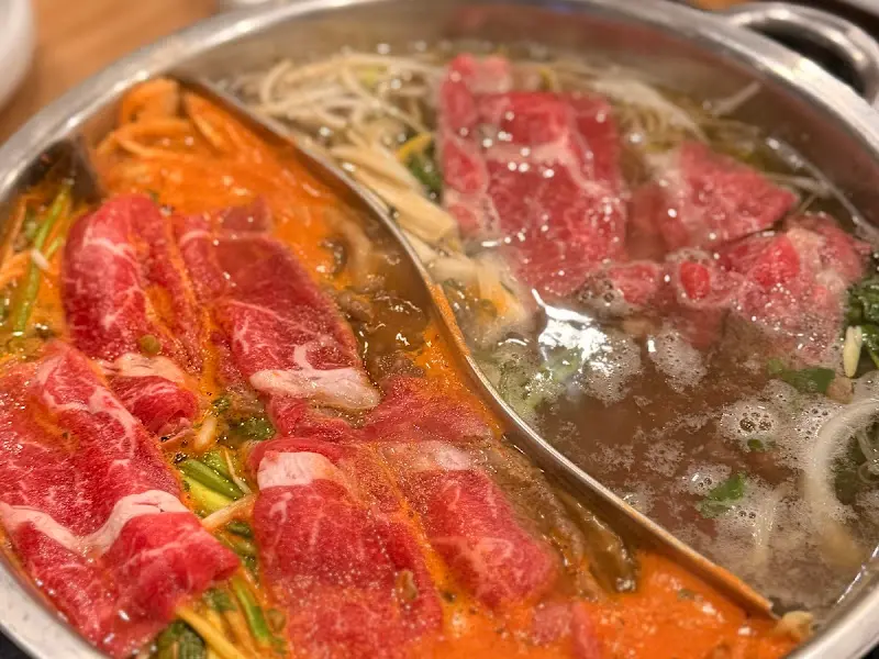 샤브샤브에 소고기 투하