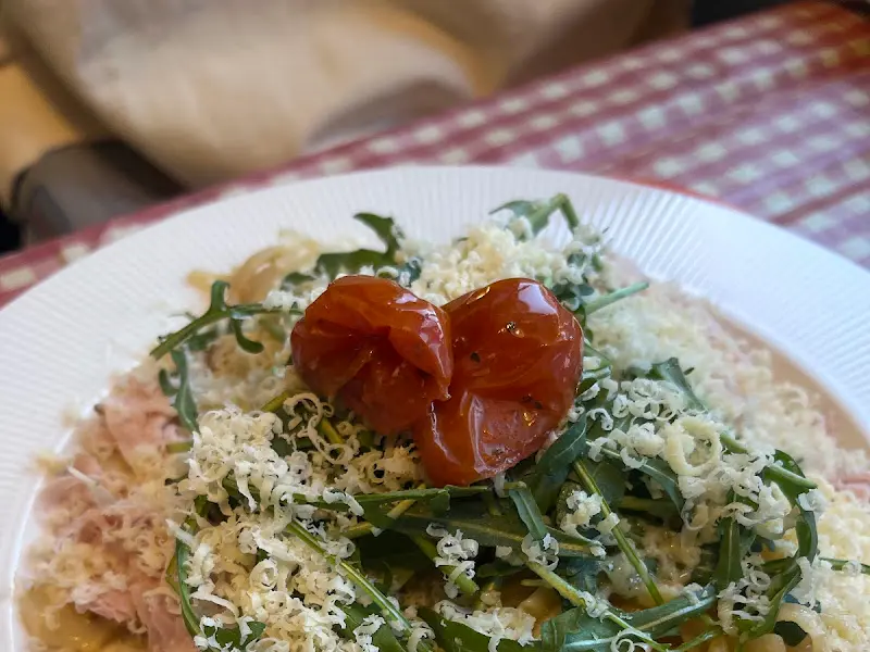 잠봉 오일 파스타 근접샷