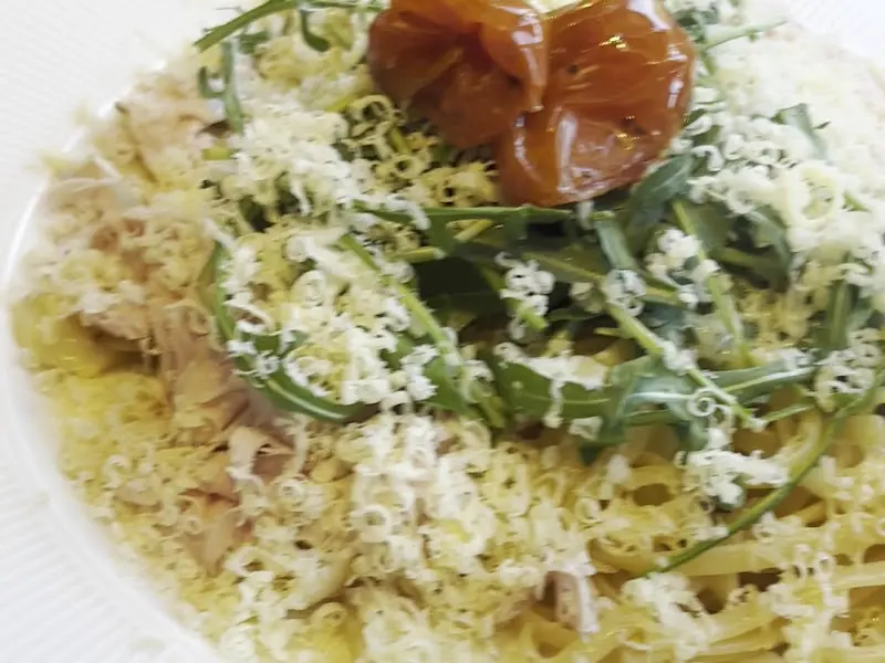 잠봉 오일 파스타 확대샷