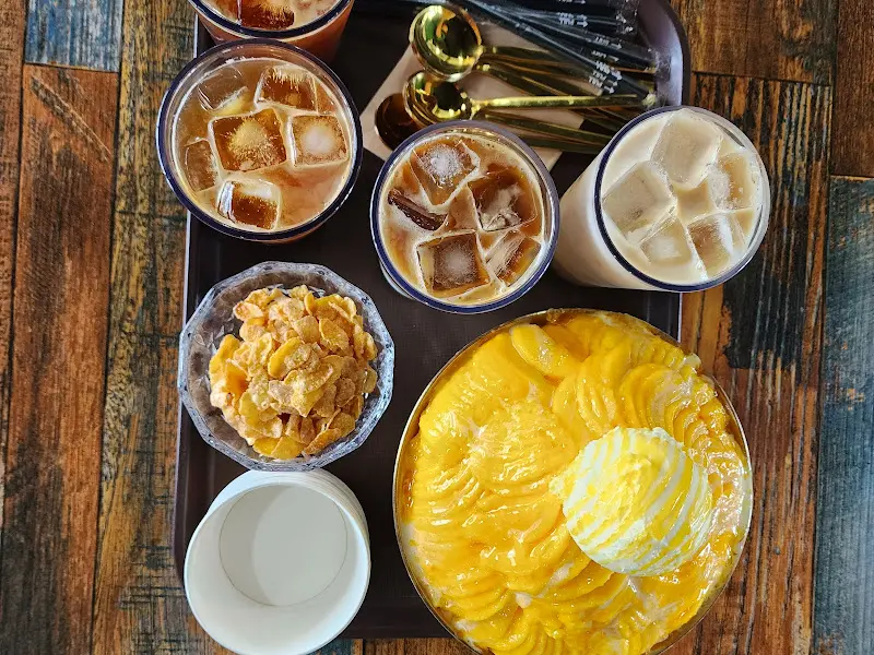 망고빙수와 음료