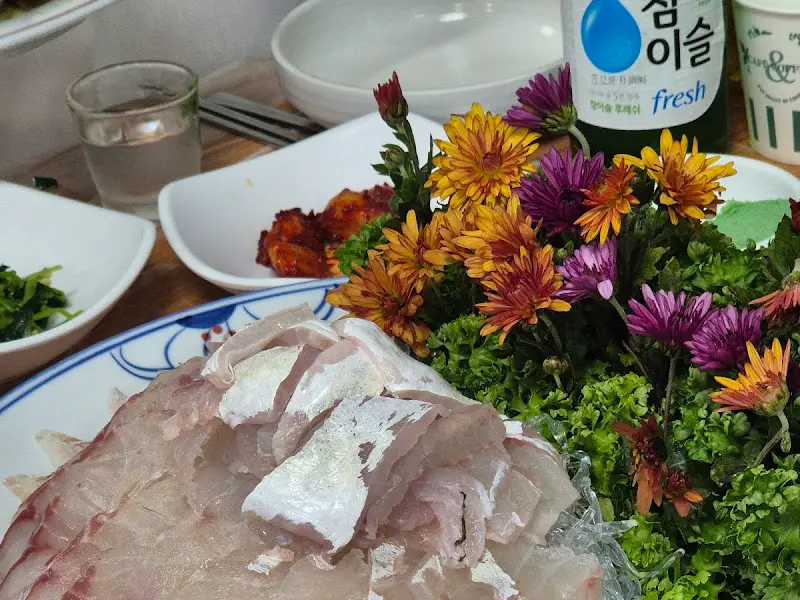 쏘가리회 한 상 차림